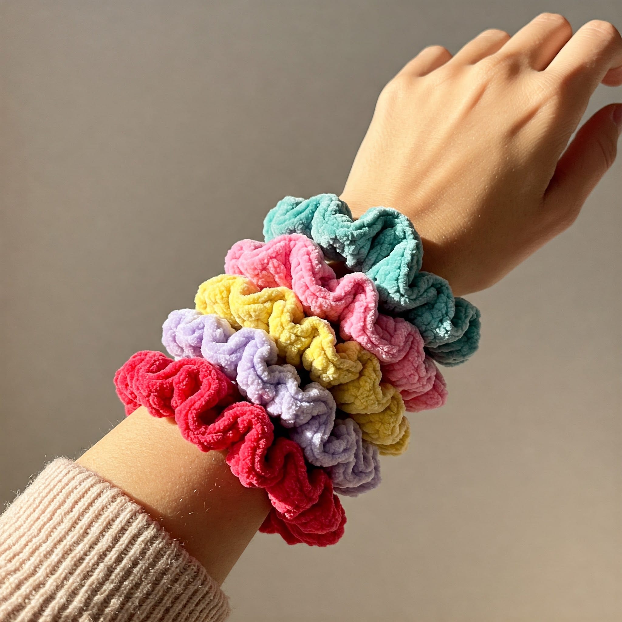 Hair band Scrunchie as wrist candy