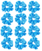 Pack of 12 Classic Scrunchies Set | Hair Bands for Women Stylish | Hair Care Gift items for Women | Suitable for All Hair Types |Fabric-Satin Silk| Color-Sora Blue