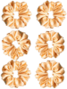 Pack of 6-Luxury Scrunchies for Women-Girls-Teenage|Hair Bands for Woman Stylish | Hair Care Gift items|Suitable for All Hair Types |Fabric-Satin Silk| Size:Large | Color-Sandal