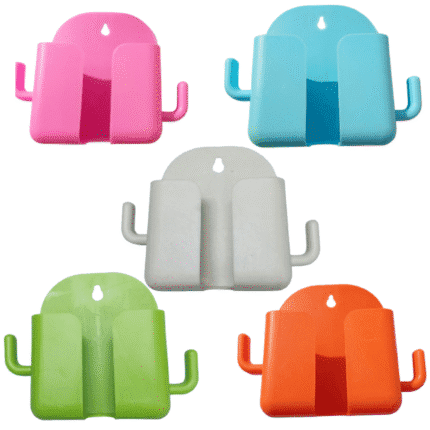 Mobile Holder for Home | Stand for Wall Mount Mobile Charging | Remote & Gadgets Holder| Organize Holder For Kitchen, Bedroom, Bathroom & Office | Pack of 5