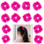 containing 12 satin scrunchies in various colors, designed for women's hair styling,ideal for women's hair accessories.