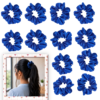 containing 12 satin scrunchies in various colors, designed for women's hair styling,ideal for women's hair accessories