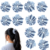 containing 12 satin scrunchies in various colors, designed for women's hair styling,ideal for women's hair accessories.